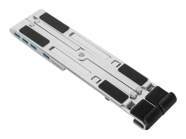 Targus - Notebookstativ - med 4-porters USB-hub - 10" - 15.6" - sølv
