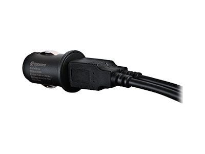 Transcend Dual USB Car Lighter Adapter, DC-sovitin, Musta, 8 m, 12 - 24 V, 5 V, 2,4 A