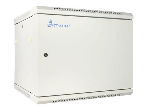 Extralink EX.12981, Seinään asennettava laitekehikko, 12U, 60 kg, Näppäinlukko, Harmaa