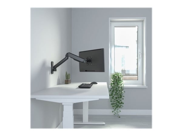 DELTACO Office ARM-0360 - Monteringssett (gassfjær, leddarm) - for LCD-skjerm - stål, plastikk, aluminium - matt svart - skjermstørrelse: 17"-32" -...