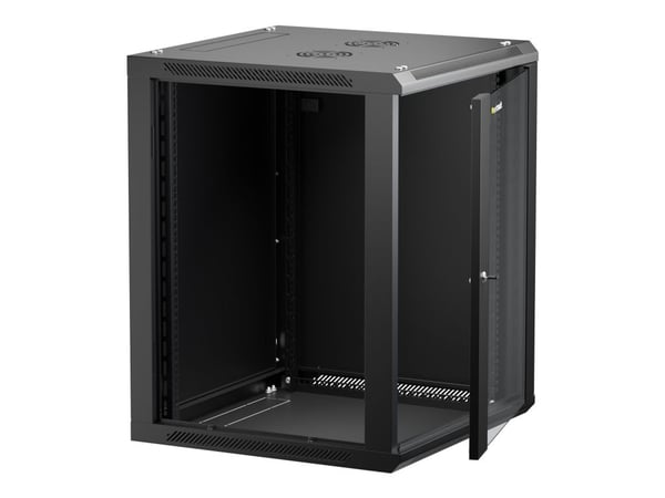 Netrack - Rack - väggmontering - svart - 15U - 19"
