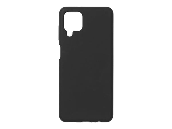 eSTUFF - Bagsidecover til mobiltelefon - silikon - sort - for Samsung Galaxy A12