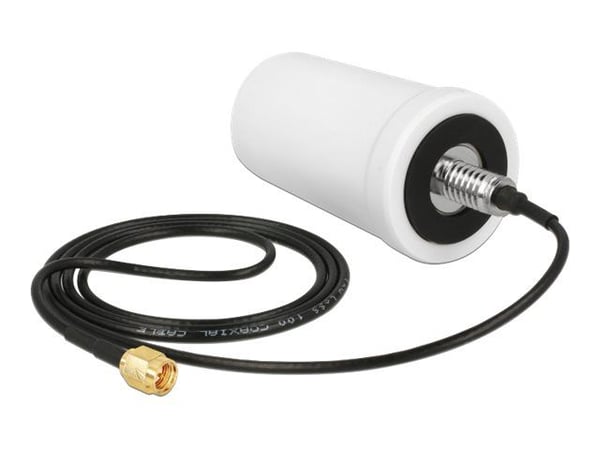 Delock WLAN - Antenne - Wi-Fi - 1.4 dBi (for 2.4 - 2.5 GHz), 3 dBi (for 5,15 - 5,875 GHz) - rundtstrålende - innendørs / utendørs, skruemontering -...