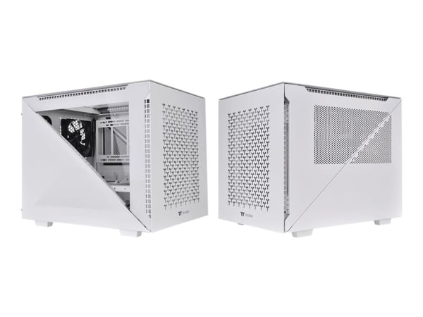 Thermaltake Divider 200 TG Air Snow Micro, Micro Tower, PC, Valkoinen, SPCC, Karkaistu lasi, Pelaaminen, Sininen, Vihreä, Punainen