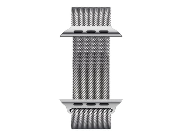 Apple Watch Series 7 (GPS + Cellular) - 45 mm - sølv rustfritt stål - smartklokke med fint strikket løkke - rustfritt stål - sølv - håndleddstørrel...