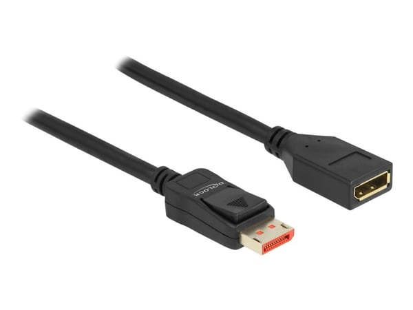 Delock - DisplayPort-forlengelseskabel - DisplayPort (hann) til DisplayPort (hunn) - DisplayPort 1.4 - 1 m - støtte for 8K UHD (7680 x 4320) - svart
