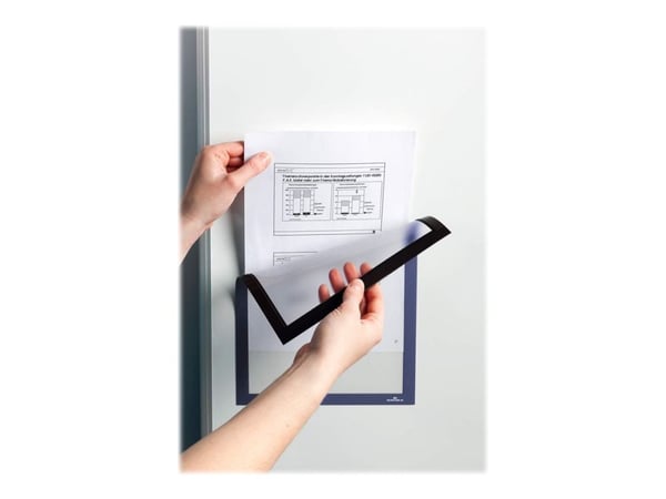 Magnetisk inforamme Durable Duraframe, A4, blå, pakke a 5 stk.