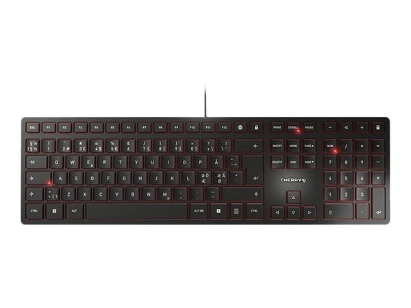 CHERRY KC 6000 SLIM, Täysikokoinen (100 %), USB, Musta