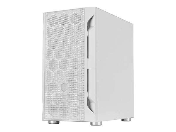 SilverStone FARA H1M - Tower - micro ATX - genomskinlig sidopanel (härdat glas) - ingen strömförsörjning (ATX / PS/2) - vit - USB/ljud