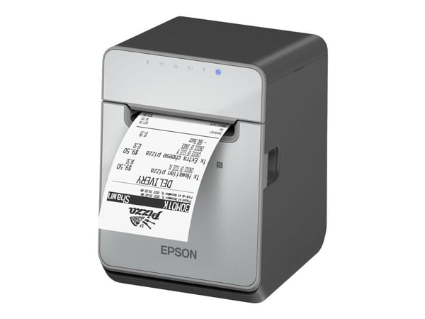 Epson TM L100 (121) - Kvitteringsskriver - termolinje - Rull (8 cm) - 203 x 203 dpi - inntil 170 mm/sek - USB 2.0, USB 2.0 vert, Gigabit LAN, Bluet...