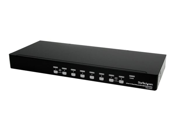 StarTech.com SV831DVIU, 1920 x 1200 pikseliä, Telineasennus, 1U, Musta