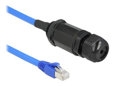 DeLOCK 66809, 0,25 m, Cat6, SF/UTP (S-FTP), RJ-45, RJ-45, Musta, Sininen