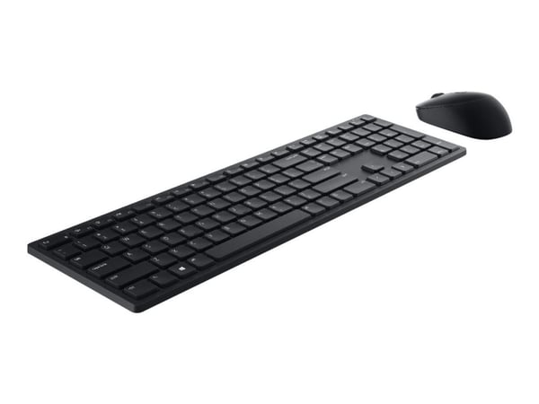 Dell Pro Keyboard and Mouse KM5221W - Retail Box - tastatur- og mussett - trådløs - 2.4 GHz - QWERTY - US International - svart - med 3 years NBD A...