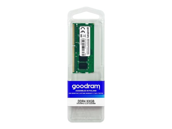 GOODRAM - DDR4 - modul - 16 GB - SO DIMM 260-pin - 3200 MHz / PC4-25600 - CL22 - 1.2 V - ikke-bufret - ikke-ECC
