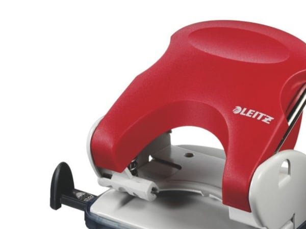 Leitz - Hullstanser - 25 ark / 2.5 mm - plast, metall - rød