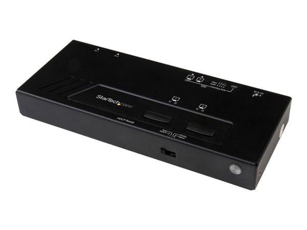 Startech 2x2 HDMI Matrix Switcher - 4K UltraHD HDMI Switch with Fast Switching, Auto-Sensing and Serial Control (VS222HD4K) - Video/audio switch - ...