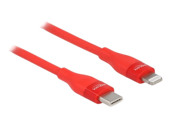 DeLOCK 86634, Punainen, USB C, Lightning, 1 m, Uros, Uros