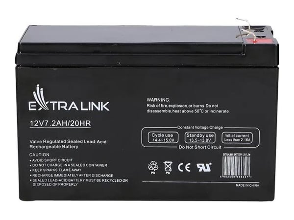 Extralink - UPS-batteri - blysyre - 7.2 Ah - svart