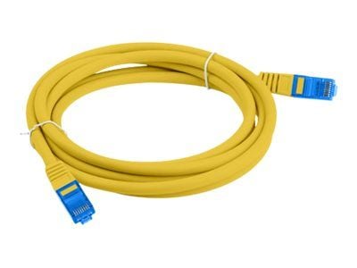 Lanberg - Koblingskabel - RJ-45 (hann) til RJ-45 (hann) - S/FTP - CAT 6a - formstøpt, uten hindringer - gul, RAL 1016