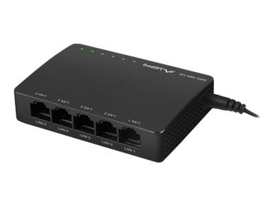 Lanberg DSP2-1005-12V, Hallitsematon, Gigabit Ethernet (10/100/1000)