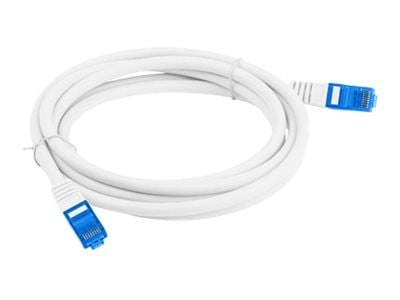 Lanberg - Koblingskabel - RJ-45 (hann) til RJ-45 (hann) - 6 mm - S/FTP - CAT 6a - halogenfri, formstøpt, uten hindringer, flertrådet - hvit, RAL 9010