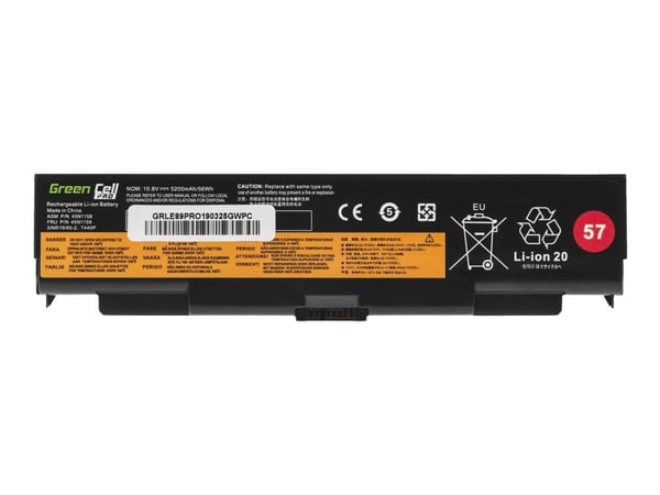 Green Cell PRO - Batteri til bærbar PC (tilsvarer: Lenovo 45N1158) - litiumion - 6-cellers - 5200 mAh - svart - for Lenovo ThinkPad L440; L540; T44...