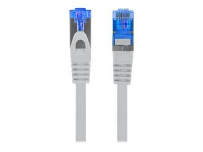 Lanberg - Koblingskabel - RJ-45 (hann) til RJ-45 (hann) - S/FTP - CAT 6a - formstøpt, uten hindringer - grå, RAL 7035