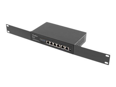 Lanberg RSFE-4P-2FE-60 - Switch - ikke-styrt - 2 x 10/100 (opplink) + 4 x 10/100 (PoE+) - stasjonær, veggmonterbar - PoE+ (60 W)