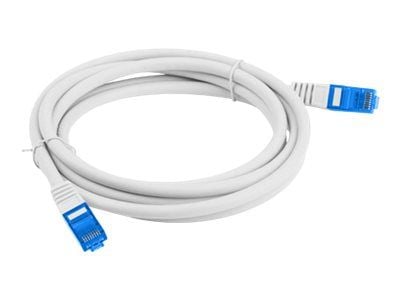 Lanberg - Koblingskabel - RJ-45 (hann) til RJ-45 (hann) - S/FTP - CAT 6a - formstøpt, uten hindringer - grå, RAL 7035