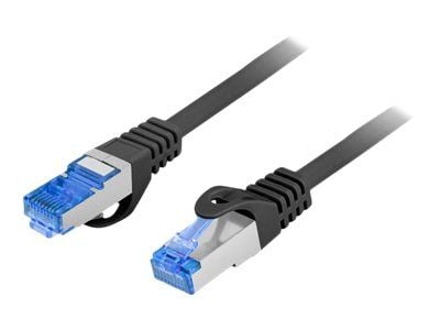 Lanberg - Koblingskabel - RJ-45 (hann) til RJ-45 (hann) - 0.98 cm - S/FTP - CAT 6a - flertrådet - svart, RAL 9004