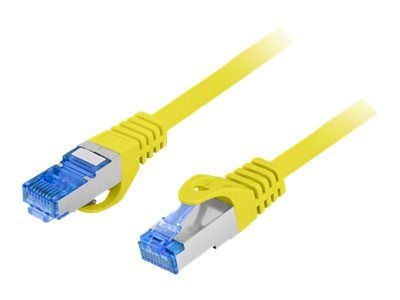Lanberg - Liitäntäkaapeli - RJ-45 (uros) RJ-45 (uros) - 20 m - 0,98 cm - S/FTP - CAT 6a - säikeistetty - keltainen, RAL 1016