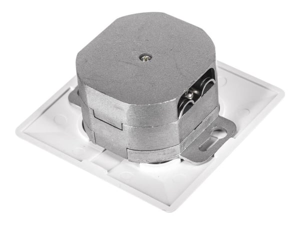 Netrack Complete - Sokkelutgang - RJ 45 - 2 nettverkssokler - hvit