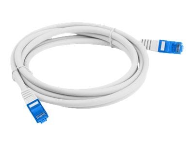 Lanberg - Koblingskabel - RJ-45 (hann) til RJ-45 (hann) - S/FTP - CAT 6a - halogenfri, formstøpt, uten hindringer, flertrådet - grå, RAL 7035