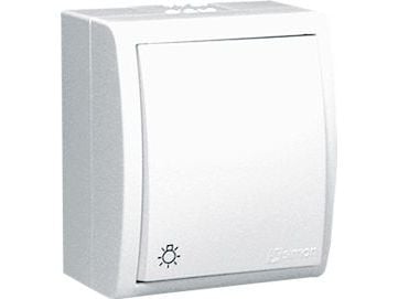 Contact-Simon valopainike IP54 Aquarius valkoinen - AQS1/11