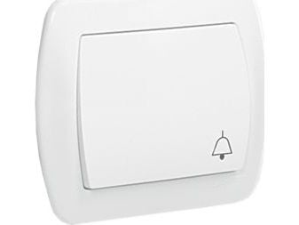 Kontakt-Simon AD1/11, Tryckknappsbrytare, Vit, Plast, IP20, 250 V, 10 A
