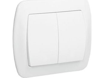 Kontakt-Simon AW5/11, Muovi, Valkoinen, IP20, 250 V, 10 A, 90 mm