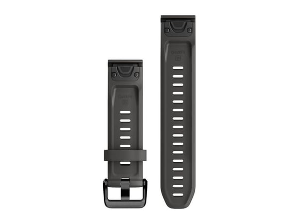 Garmin QuickFit 20 - Bånd for sportsur - silikon - grafitt - for Descent Mk2S; fenix 5S, 5S PLUS; fenix 5S; fenix 6S; Instinct 2S, 2S Solar