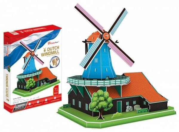 3D Dutch Windmill-puslespill - XL 71 deler - MC219H