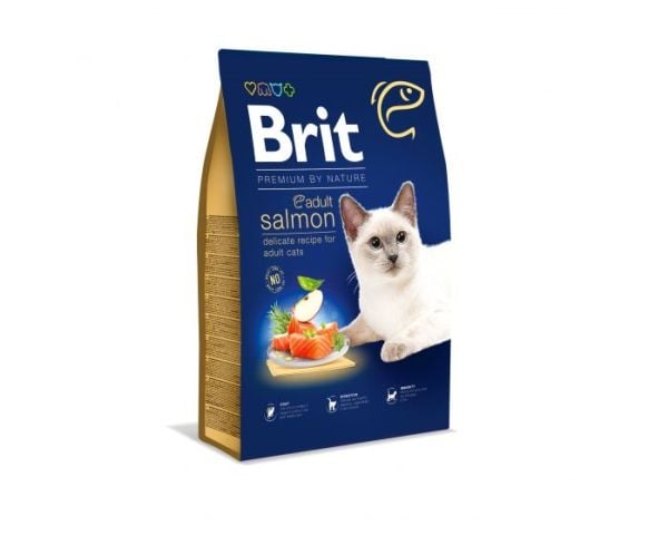 Kissan kuivaruoka BRIT PREMIUM BY NATURE ADULT Lohi 1,5 kg