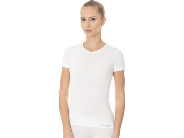 Brubeck SS00970A T-skjorte dame kort arm COMFORT COTTON hvit L