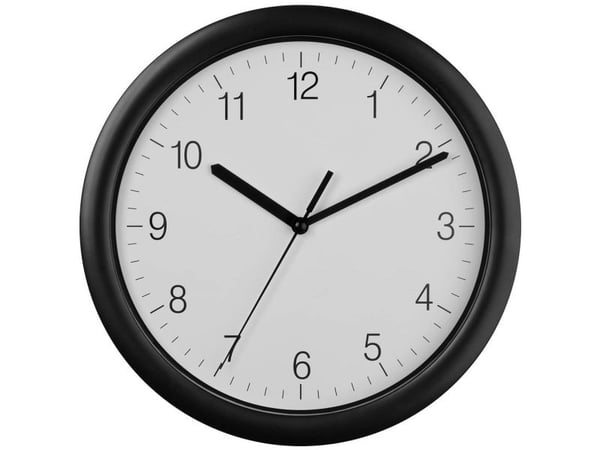 TFA-Dostmann 60.3064.01, Vegg, Quartz clock, Rund, Sort, Plast, AA