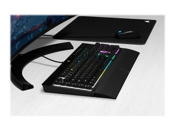 CORSAIR Gaming K55 RGB PRO - Tastatur - bakgrunnsbelyst - USB - US International - svart