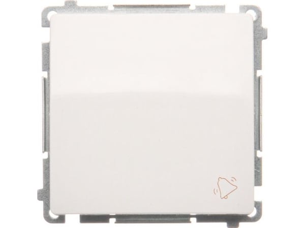 Kontakt-Simon BMD1.01/11, Tryckknappsbrytare, Plast, Vit, IP20, IP44, 250 V, 10 A