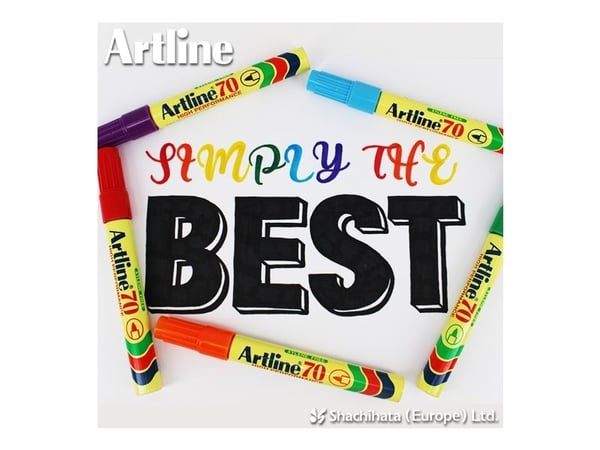 Marker Artline 70 permanent rød 1,5mm - (12 kpl)