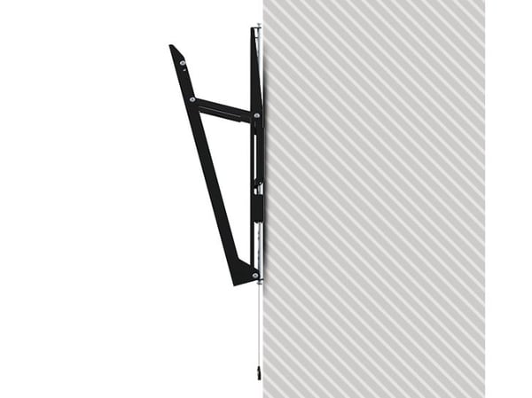 B-Tech BT9910/B, 2,54 m (100"), 200 x 1000 mm, 1000 x 600 mm, 0 - 15°, Terästä, Musta