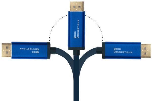 Alcasa 4812-CSF015B, 1.5 m, USB Type-C, DisplayPort, Hanstik, Hanstik, Lige