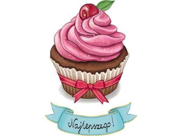 Kort A5 cupcake