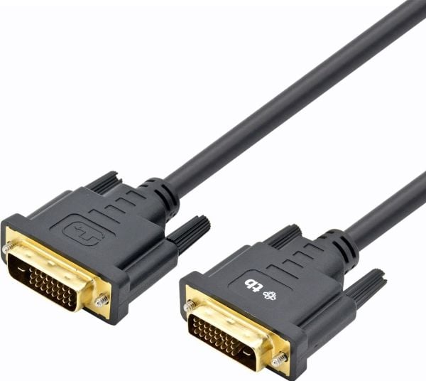 DVI M-M 24+1 -kaapeli 1,8 m. musta, kullattu