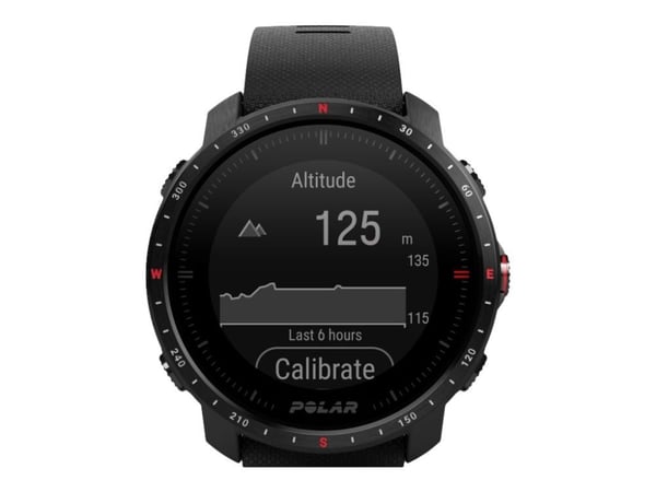 Polar Grit X Pro sportklocka 1,2" MIP GPS, svart DLC M/L
