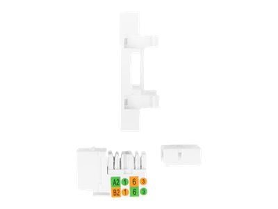 Lanberg - Socket-outlet adaper - RJ 45 - 1 nätverksuttag - 1 modul - vit